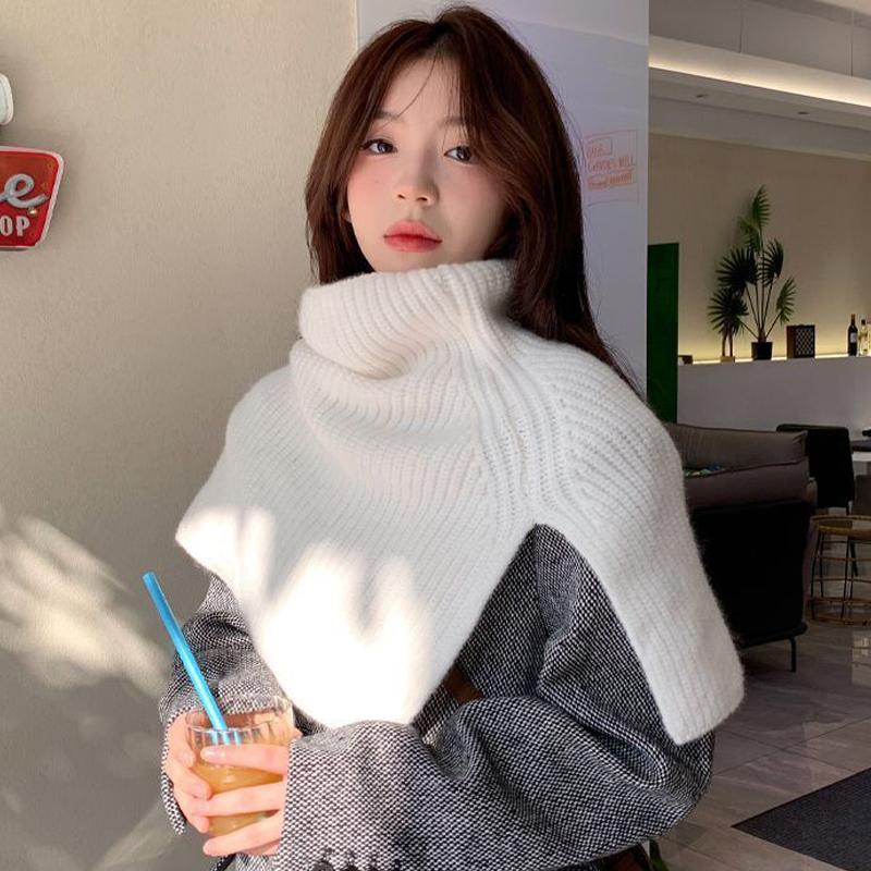 Autumn And Winter Fashionable Irregular Scarf For Women High-End Outer Pullover Scarf Versatile Cold-Proof And Warm Shawl