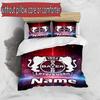 3pcs Duvet Cover Set (1*Duvet Cover + 2*Pillowcase, Without Core), Custom Name Bayer 04 Leverkusen Pattern Bedding Set, Home Bedroom Decor Gift