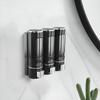 400ml Soap Dispenser 3 In 1 Soap Dispenser Bathroom Black Versatile Wall-mounted Design Easy To Use High-quality Materials