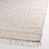 Tapis - THE DECO FACTORY - TOFOU_BLANC NATUREL - 160x230 cm - jute et coton recyclé - rayé noir et beige
