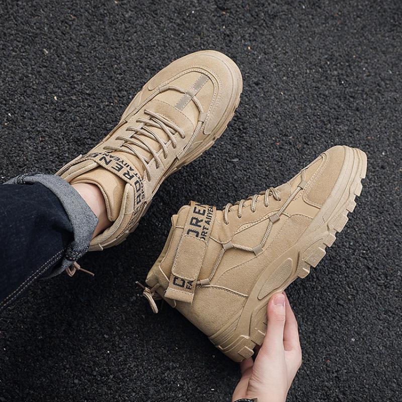 Fashion 2024 Men Boots Tactical Military Combat Boots Men Ankle Boots Outdoor Hiking Shoes Light Non-slip Men Desert Botas Working Shoe