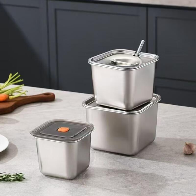 LISM Square Seasoning Jar Set with Sealed Lids