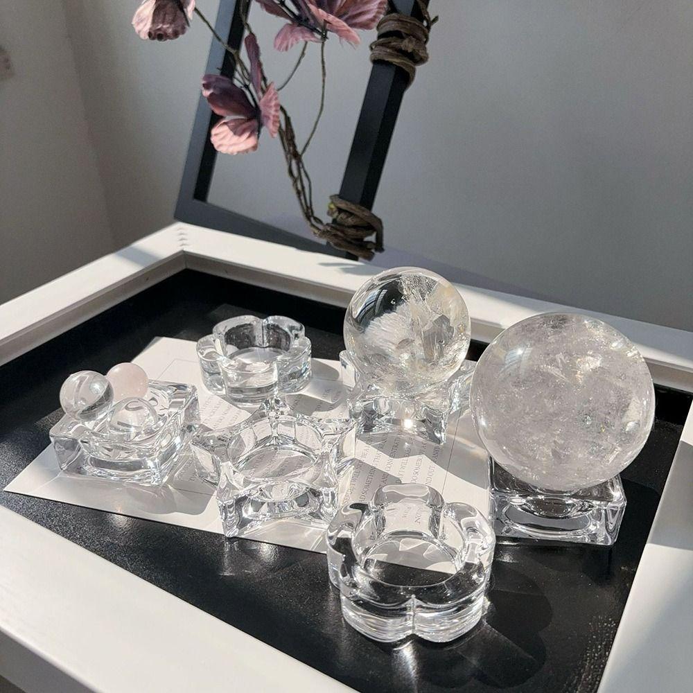 Transparenter Kristallkugelständer Glas Glaskugelständer Kristallkugel Ausstellungsständer Heimdekoration