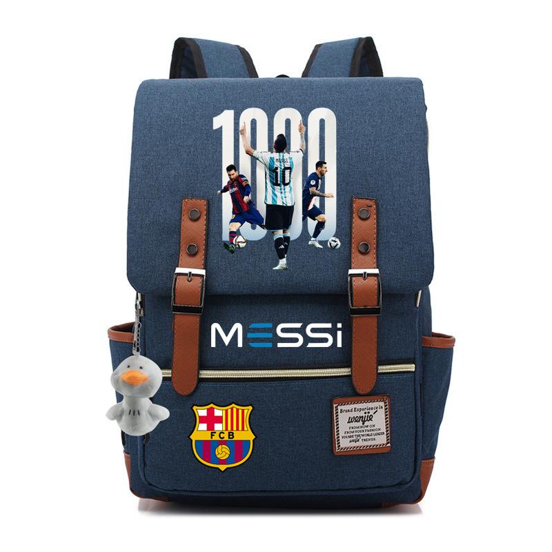 2023 neuer Schulranzen Lionel Messi Koreanischer Oxford-Stoff Rucksack Nylon, Reisetasche Damen Outdoor Rücken