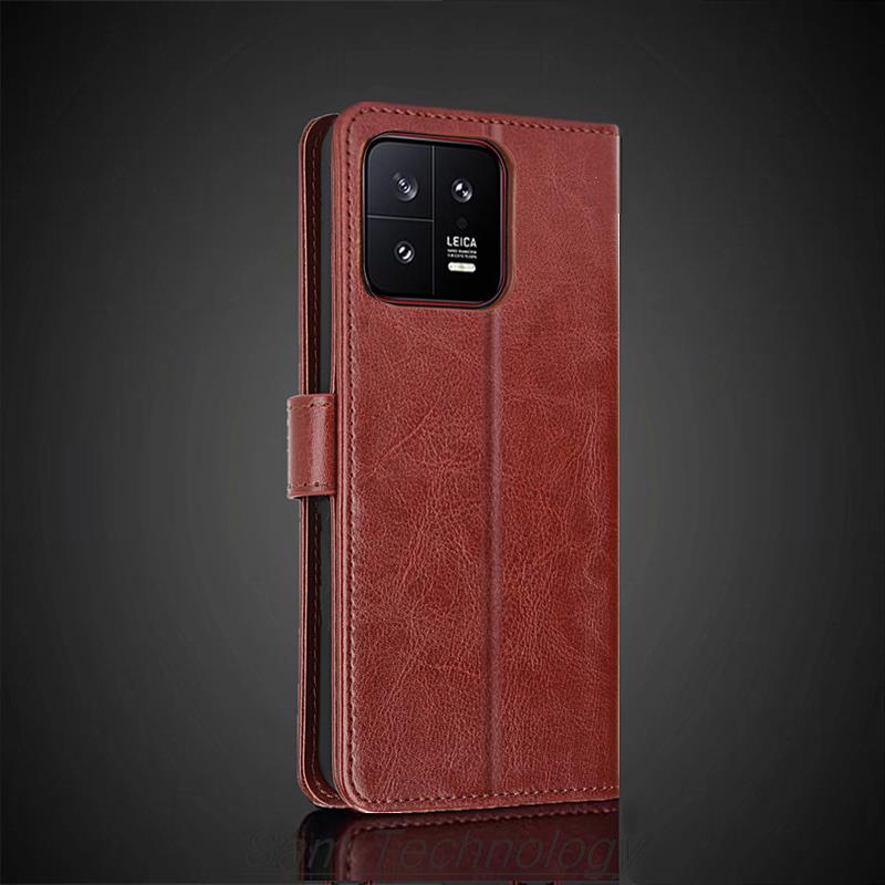 Card Holder Leather Case for Xiaomi 13 Mi 13 Pro Mi13 Pro Pu Leather Flip Cover Retro Wallet Phone Case Business Fundas Coque