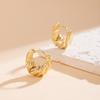 1 Pair Smooth Twisted Thread Croissant Huggie Earrings Unique Personalized Ear Accessories Suitable for Daily Casual