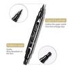 QIC Pattern Embellished Stamp Eyeliner Pencil Waterproof Quick-drying Non-smudging Double-ended Eyeliner 1g+1g