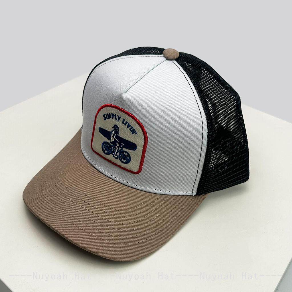 Letter Embroidery Color Block Baseball Hats Breathable Mesh New Men Women Sunshade Personal Versatile Trucker Caps Fashion Retro