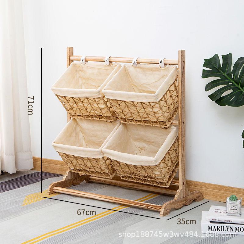 

Плетёная многоярусная напольная полка для хранения закусок, мелочей, книг и газет в гостиной