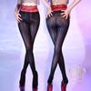 Peony Lace Waist360Seamless5DShiny Sexy Black Fishnet Crotchless Pantyhose Women's Tempting Tights