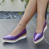 Fashion Comemore New Style Woven Hemp Rope Platform Women Single Shoes Casual Slip On Pointed Toe Wedge High Heels Pumps Shoes for Women