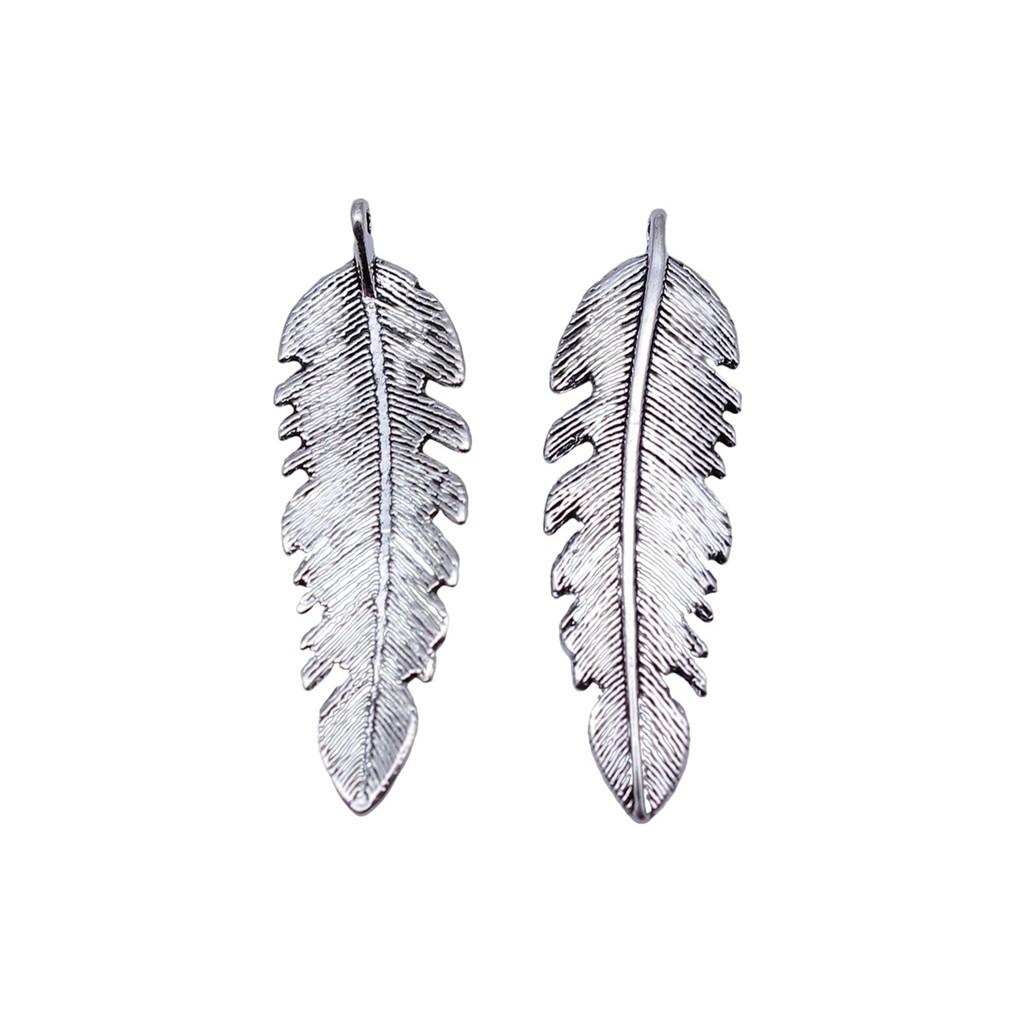 Feather Charms Multi Color Alloy Leaf Pendants For Boho Style DIY Jewelry Accessories