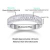 GRA Certified 925 Sterling Silver Half Eternity Moissanite Ring Baguette & Round Pave Channel Set Wedding Band Jewelry for Women