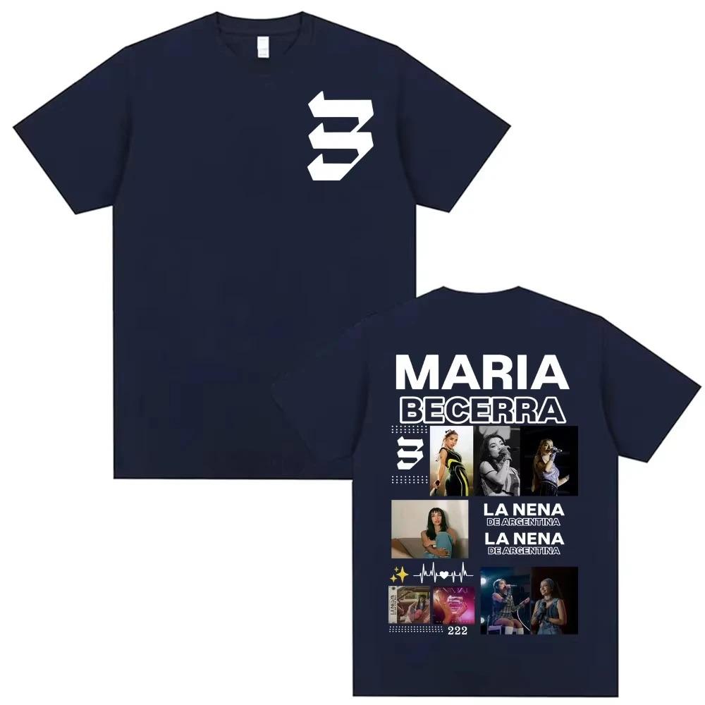 2026 Singer Maria Becerra La Nena De Argentina Graphic T Shirts Men Women Clothing T Shirt Cotton 90s Vintage T-shirt Streetwear