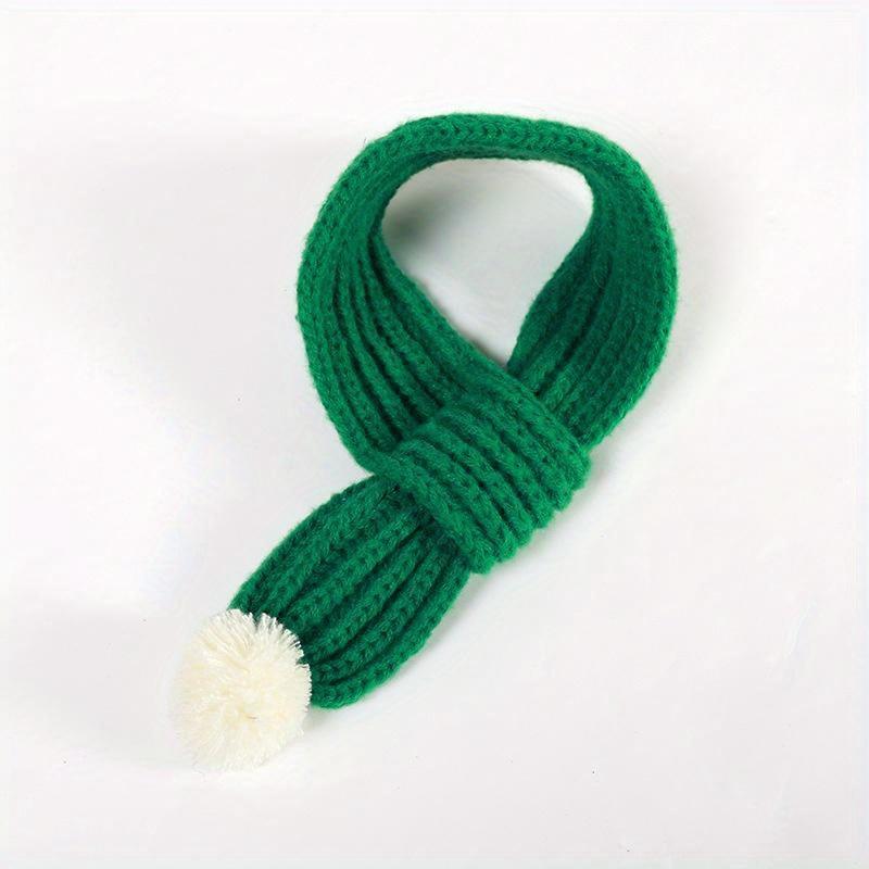 

Шарфы для питомцев Кошки и собаки Осень и зима Теплые Рождественские слюнявчики Вязаные шарфы для собак L зелёный