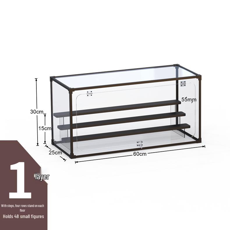 Clear Art Doll Display Case: Dustproof Stand for Pop Mart Figures and Building Blocks