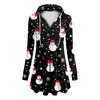 Women's Casual Fashion Solid Color V Neck Long Sleeve Button Hoodie Tops
