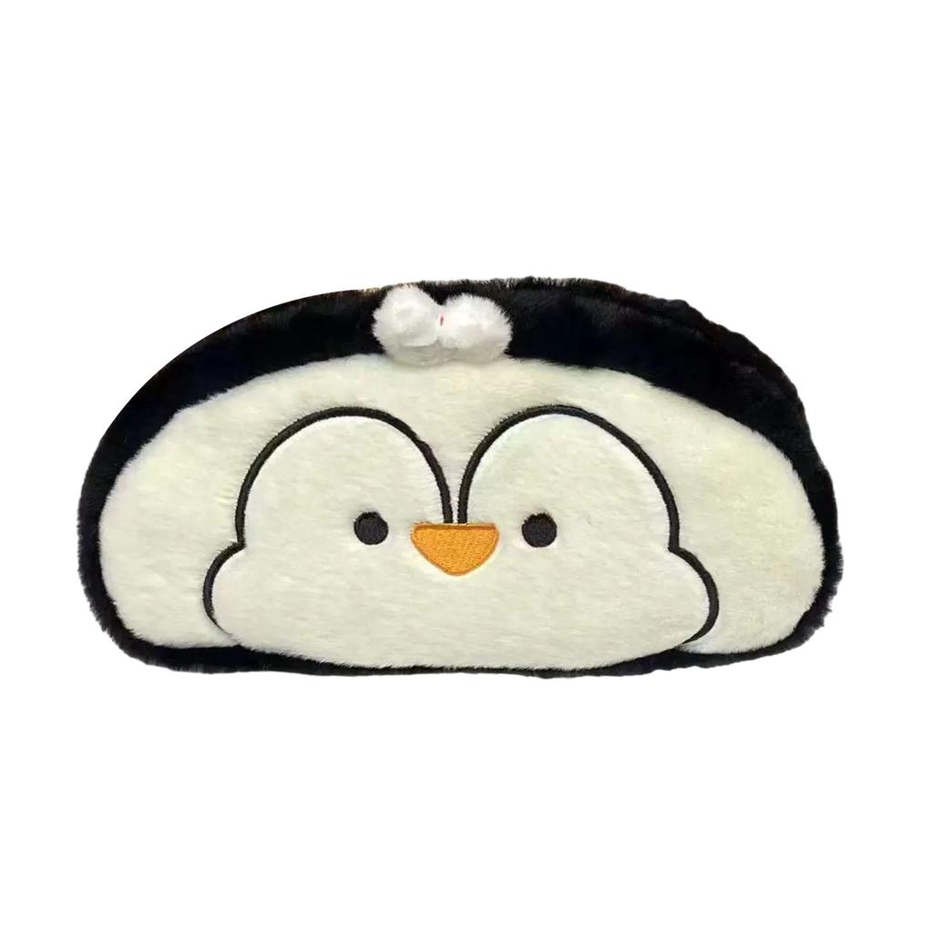 Plush Pencil Case Novelty Animal Pen Pouches Zippered Pencil Bag Large Capacity for Women Girl Student Office School