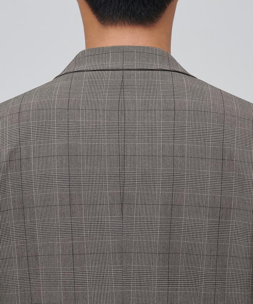 Musinsa Standard Glen Check Basic Blazer [Dark Beige]