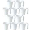 Nagao Set of Dishwasher Microwave Made In 1732W Easy-to-Hold One-Handed Cup, 250ml, White, 10, Plastic, Safe, Safe, Tsubame-Sanjo, Japan, No.