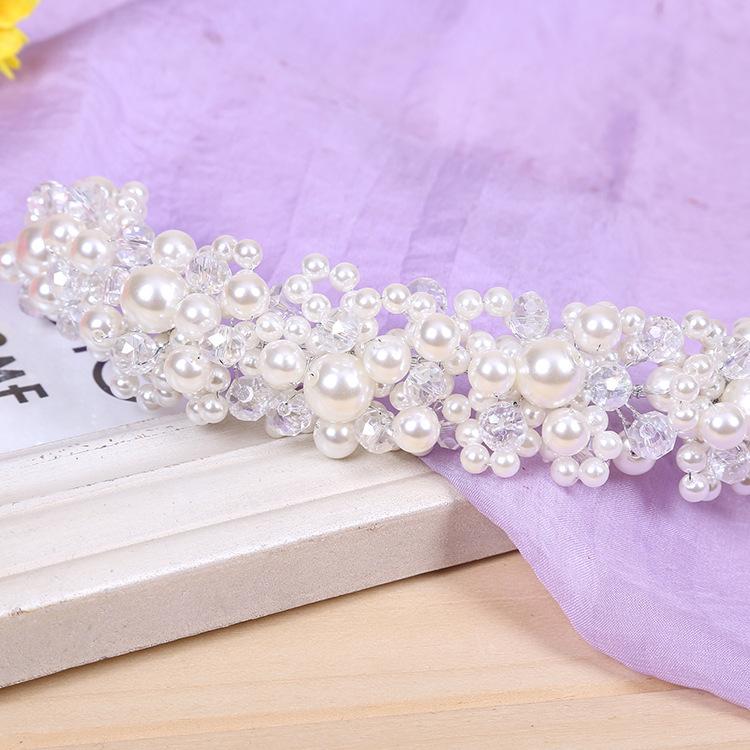 LY-HP0099 Bride's Elegant Wedding Jewelry Set Beads Headband Accessory for Bridal Occasions for Girls