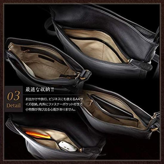 Hirano Bags Pánská taška přes rameno z pravé kůže, crossbody taška přes rameno, cestování, velikost A4, 34 cm vysoká, s originálními rukavicemi z moutonu, námořnická modř