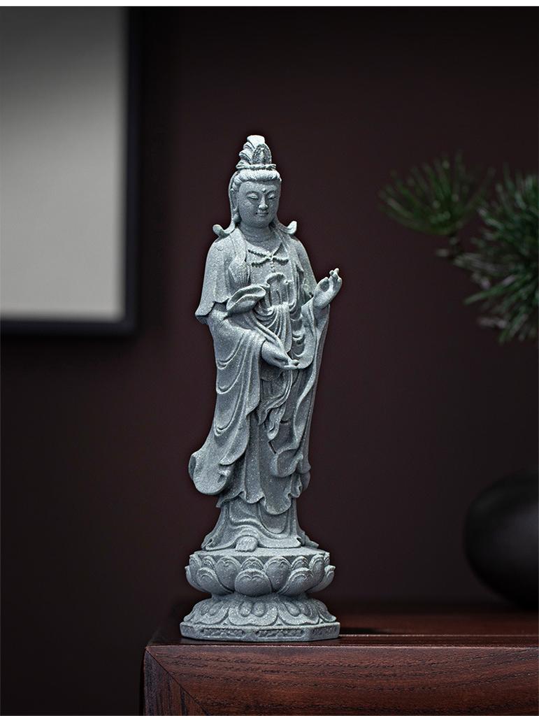 Piaskowiec Tathagata Guanyin rzeźby i figurki Chińskie figury buddyjskie Dekoracja stołu w domu salonie biurze feng shui