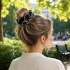 2Pcs Hair Ties for Women, Soft Fabric Oversized Hair Ropes, Ruffled Design Back Head Bun Hair Bands, Hair Accessories for Daily Life School Office