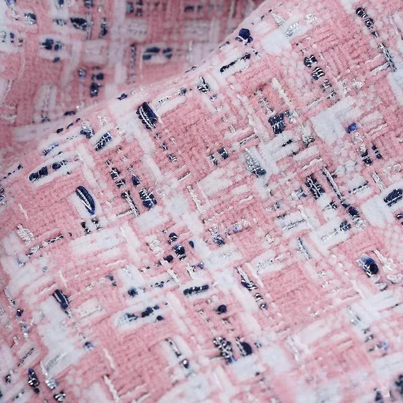 Small Fragrant Wind Woolen Cloth Fabric Dress By Meter for Coats Clothing Sewing Plain Soft Skin-friendly Cloth Needlework Drape