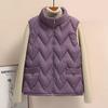 Down Cotton Vest Women's Autumn and Winter Fashion Vest Jacket Loose and Light Vest