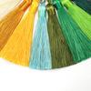 10pcs 8-9cm Tassel Earring Charm Colorful Cotton Silk Brush Making Sati Tassels Pendant DIY Jewelry Findings Handmade Crafts