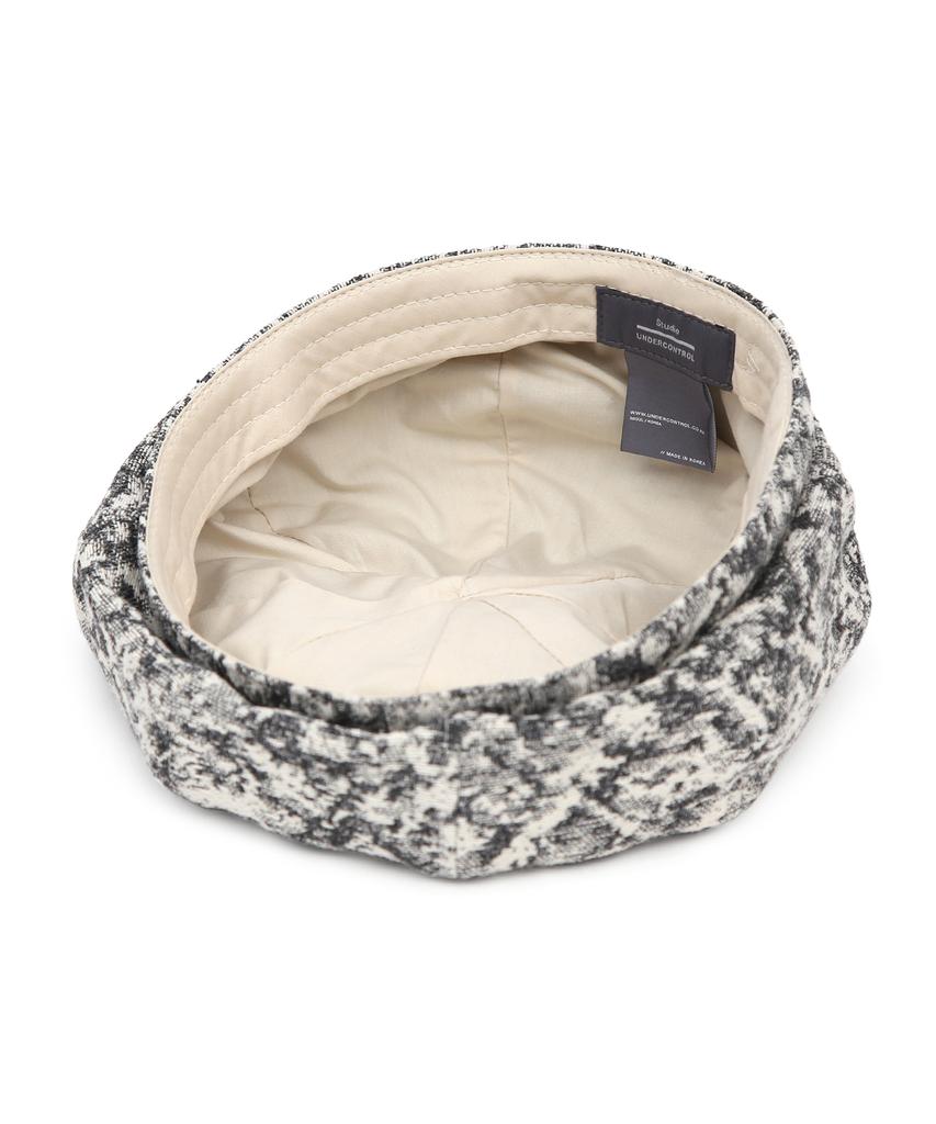 Eondeokeonteulolseutyudio Smog Jacquard Pattern Vintage Mood Beret Bread Beret / Smog Jacquard / Gray