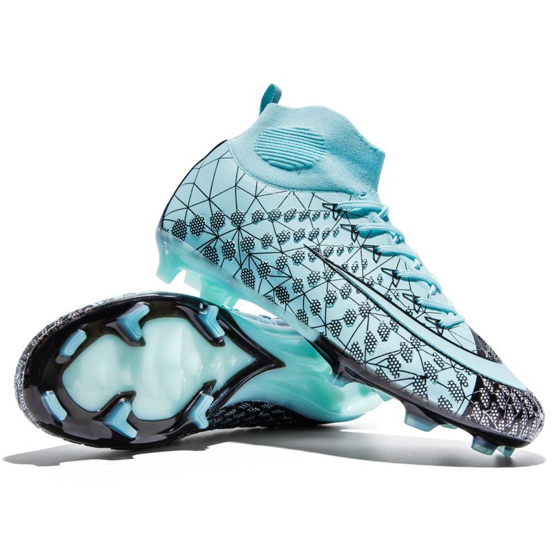 New High-top Sports Football Shoes Men's and Women's Youth Long Nails Broken Nails Professional Game Football Shoes