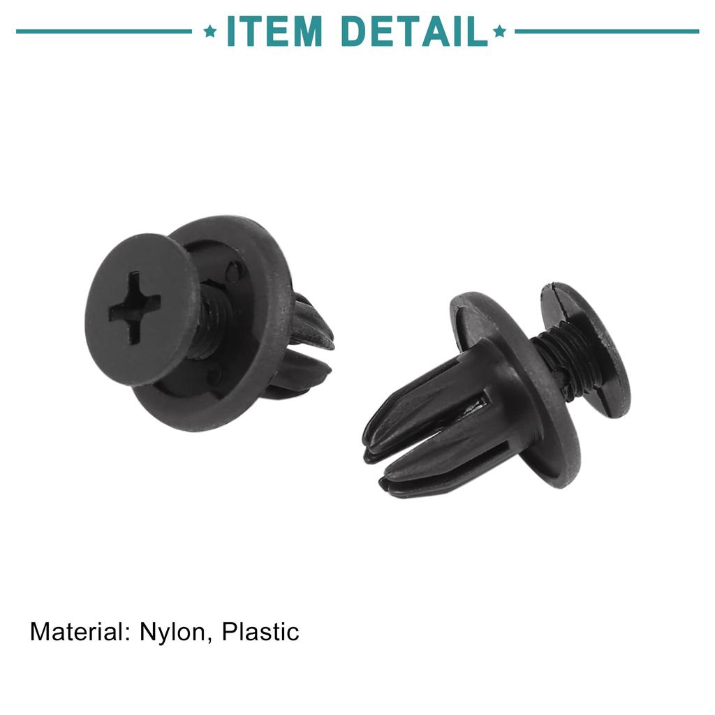 ACROPIX Door Sill Panel Liner Bumper Spoiler Push Rivet Retainer Fastener for BMW Mini Cooper E81 E82 E83 Black 20pcs
