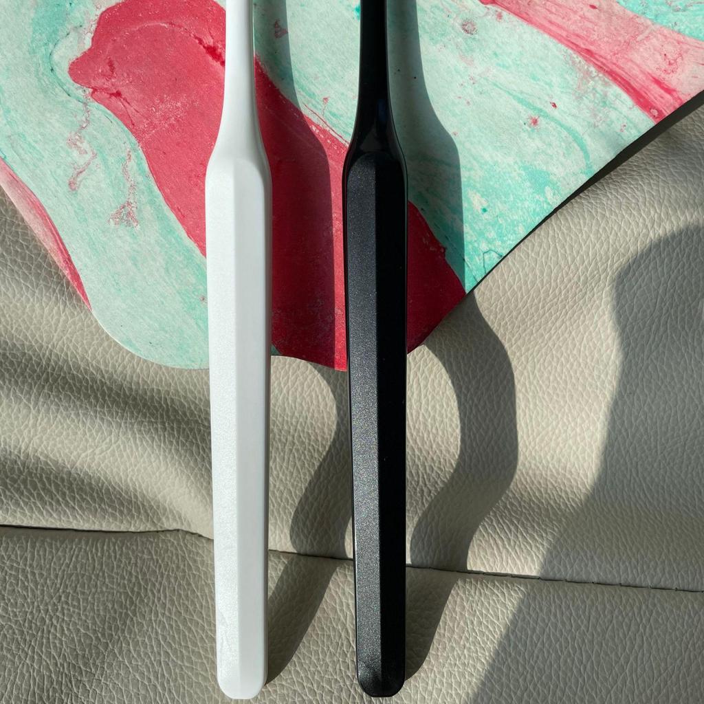 Black & White Soft Bristle Toothbrush Set for Couples - 2-Piece with Frosted Handle & Long Brush Head