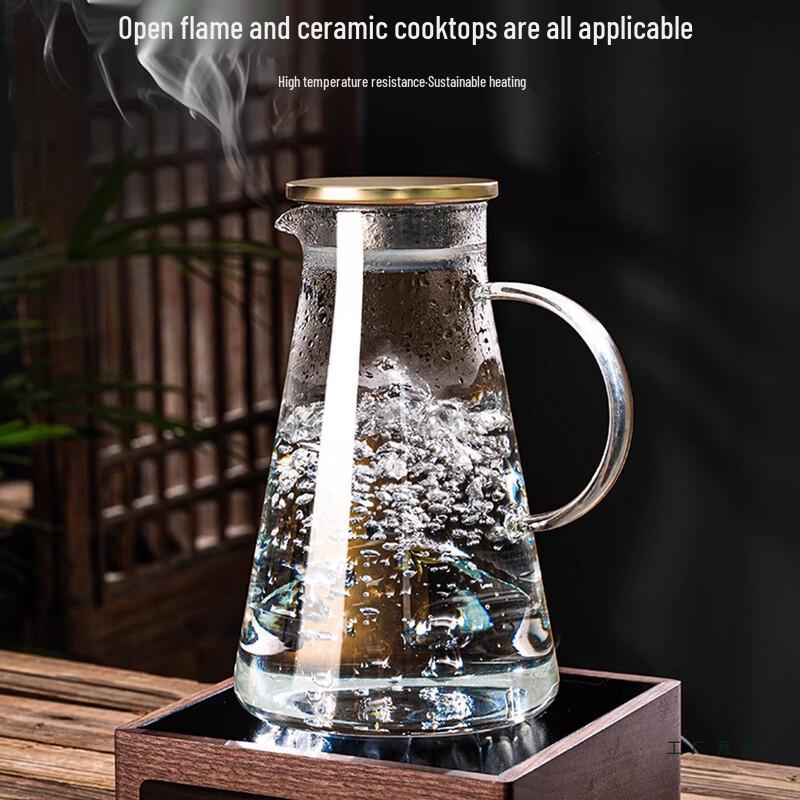 Handun High Borosilicate Glass Cup Set with Wooden Handle