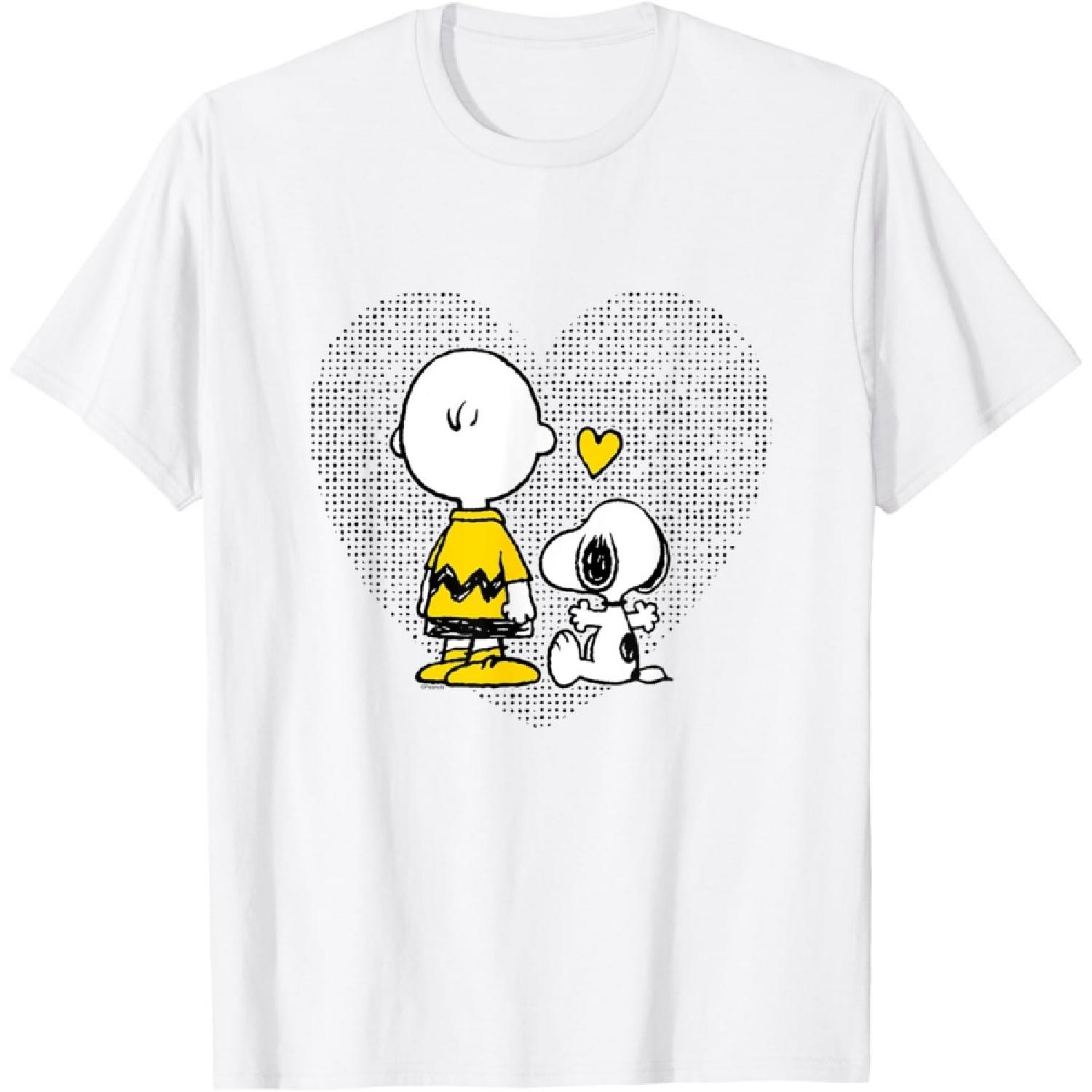 Peanuts - Футболка с Чарли Брауном, Снупи, Точка, Сердце S