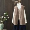 Dam Ärmlös Casual Väst Temperament Enfärgad Bekväm Jacka för Vår och Höst