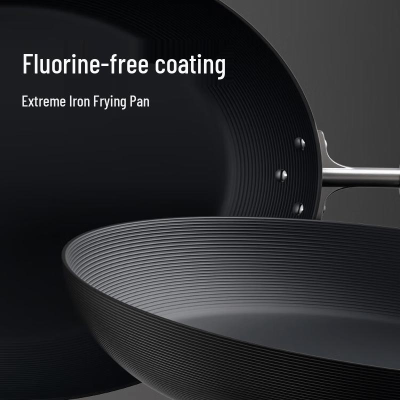 COOKER KING 28cm Pre-Seasoned Carbon Steel Frying Pan with Lid