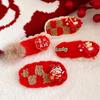 Embroidery Chinese Yuanbao Horse Hairpin Hair Clip Hanfu Japanese Kimono Headwear Girl Hair Accessories Ball