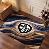 Leeds United Voetbal Print Kristalfluweel Tapijt, Comfortabel Waterabsorberend Antislip Binnen Vloerkleed