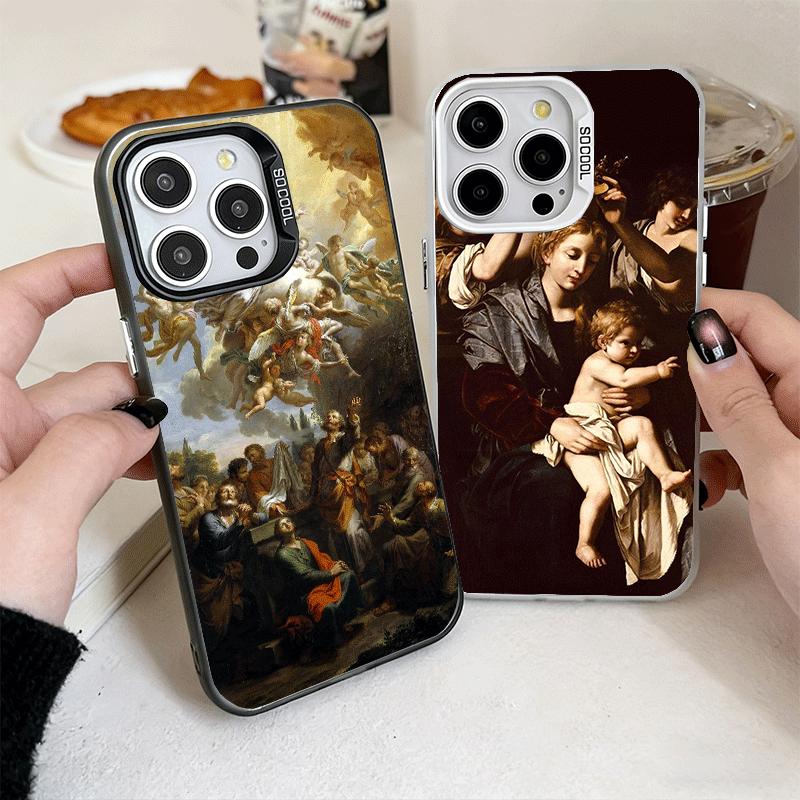Renaissance Ästhetik Kunst Malerei Weiche Handyhülle für iPhone 15 16 17 Pro Max 17Air 16E 14 Plus 13 12 Mini Stoßfeste Hülle Ba