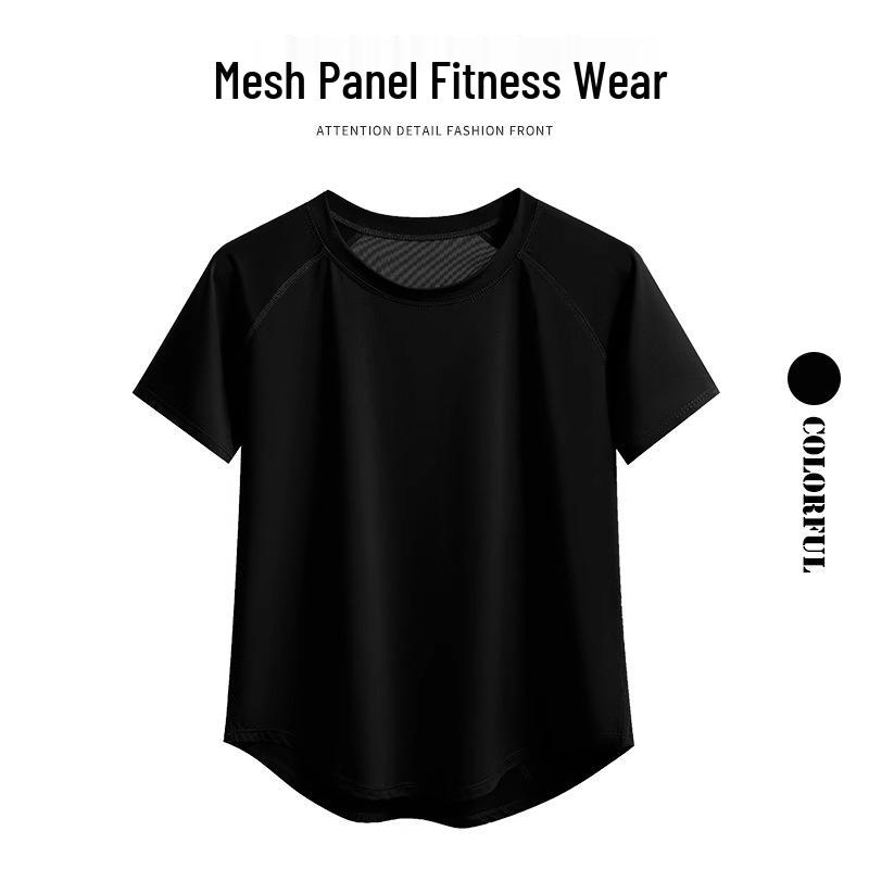 Women's Quick-Dry Yoga Set: Short Sleeve & Shorts - Slim-Fit, Elastic Activewear for Outdoor Sports