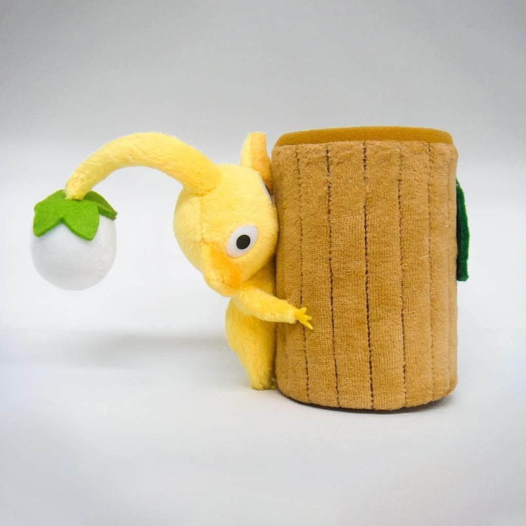 Pikmin Plush Toys: Red Pikmin Trinket Box (Grass) + Blue Pikmin Trinket Box (Mug) + Yellow Pikmin Trinket Box (Wood) X 3-piece Set