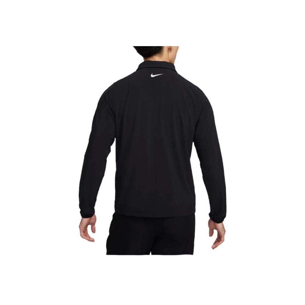 Nike Solid Color Zip Collar Long Sleeve Waterproof Jacket Men Jackets Black FQ0462-010
