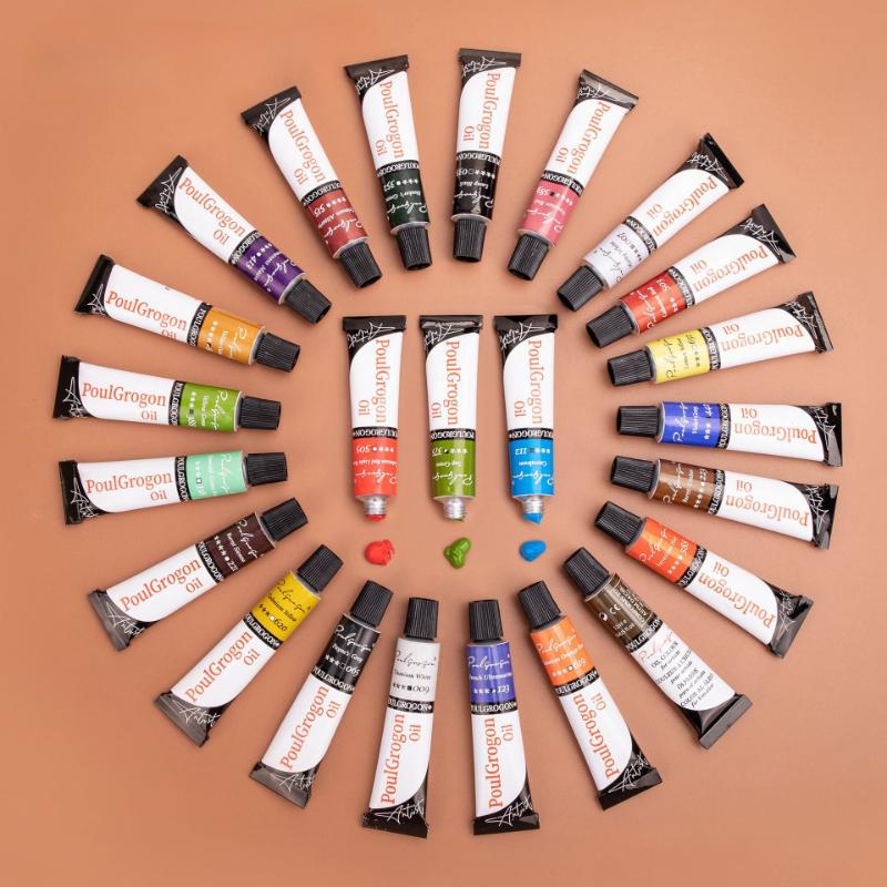 24-color Oil Painting Pigment Set 12ml Special Art Wall Waterproof Painting Pigment for Art Test
