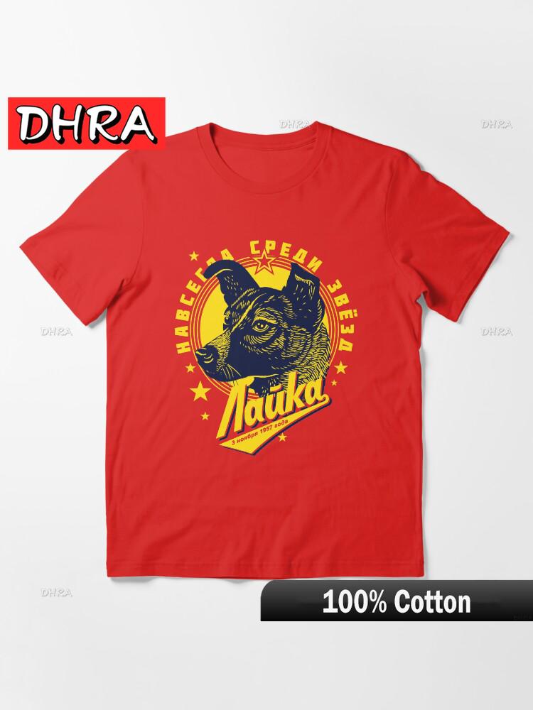 LAIKA BOSS CCCP Dog TShirt Soviet Russia USSR Space Unisexs T Shirt Harajuku Printed Clothing Vintage Tee Cool Cute Cotton Tops