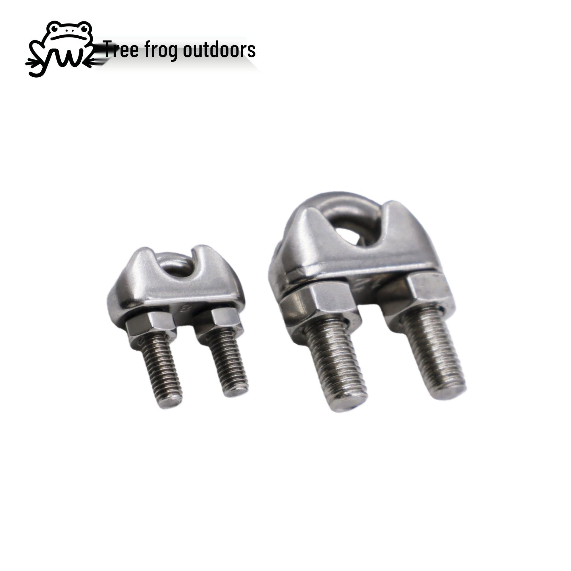 304 Stainless Steel DIN741 Wire Rope Clip - German Standard U-Bolt Marine Hardware.