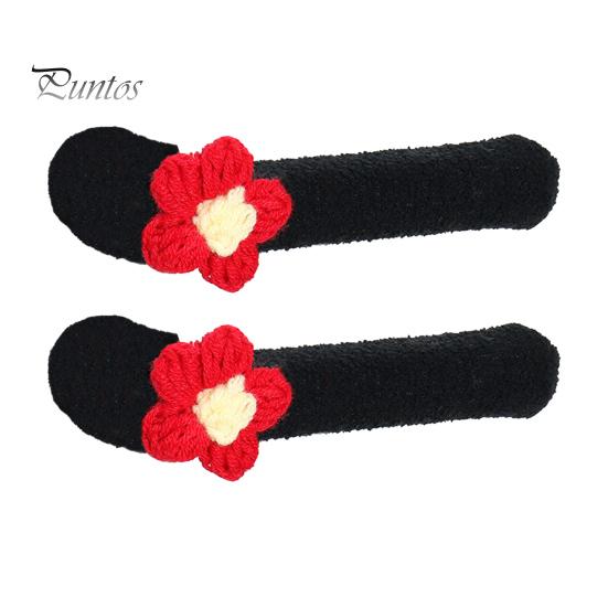 Door Lever Sleeve Set 2/4Pcs Flower Handle Cover, Anti-collision Knob Protector, Anti-Static Anti Static Cover Anti-Freeze for Home Office Bedroom