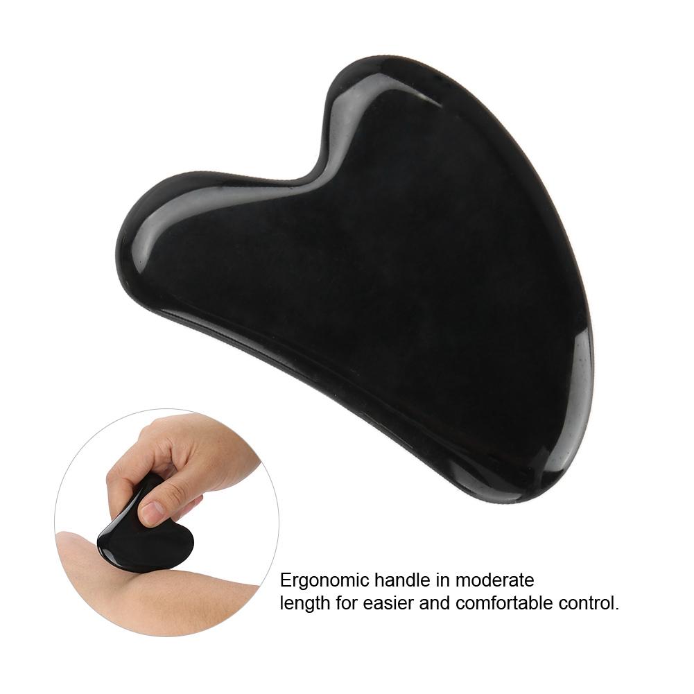 2pcs Set Natural Obsidian Double End Roller Massage & Scraping Board Kit Massage Gift Tool